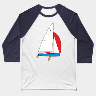 Thistle Sailboat - Light Blue Baseball T-Shirt